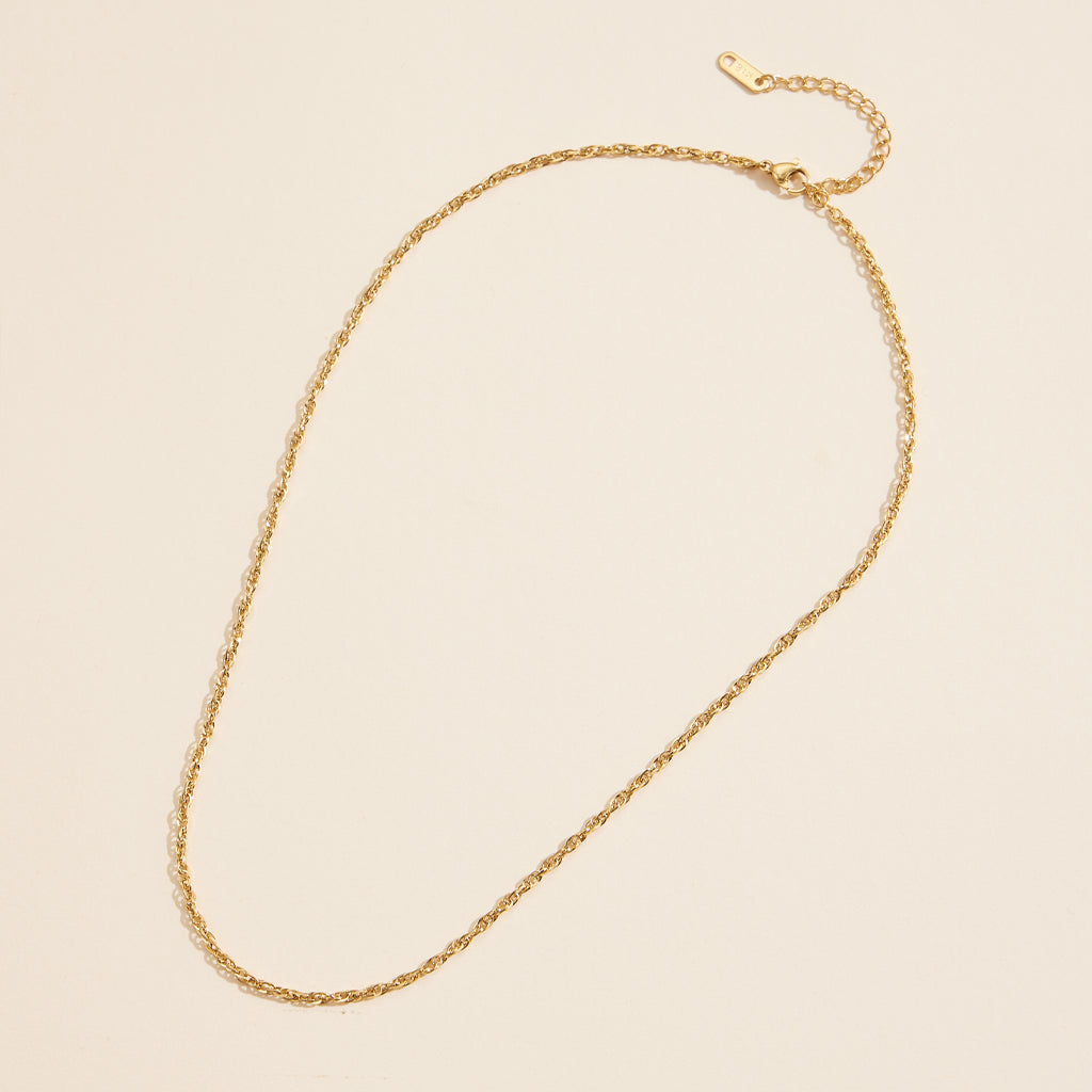 Chain Gold Dip Stainless Steel Short Necklace