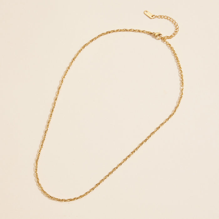 Chain Gold Dip Stainless Steel Short Necklace