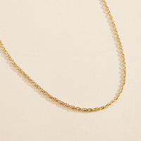 Chain Gold Dip Stainless Steel Short Necklace