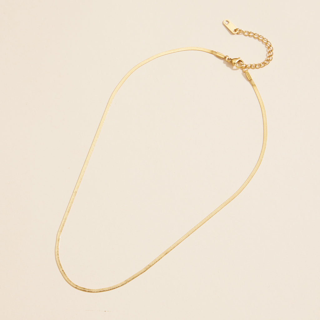 Snake Chain Gold Dip Stainless Steel Necklace