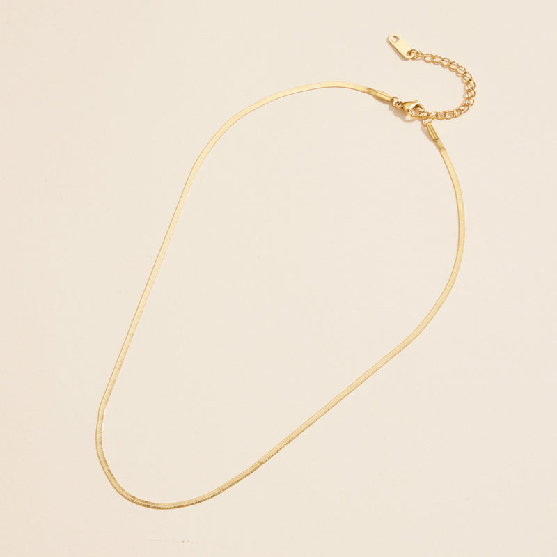 Snake Chain Gold Dip Stainless Steel Necklace