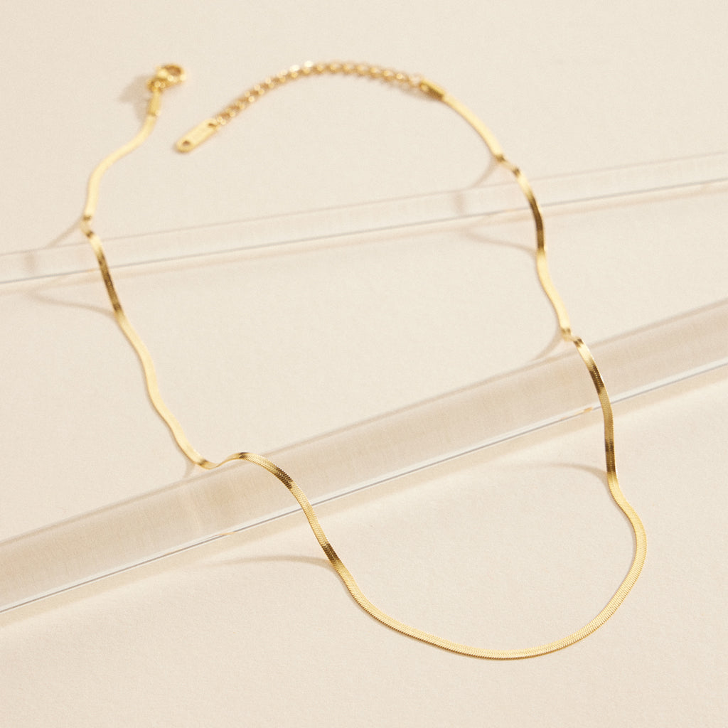 Snake Chain Gold Dip Stainless Steel Necklace