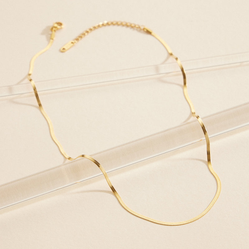 Snake Chain Gold Dip Stainless Steel Necklace