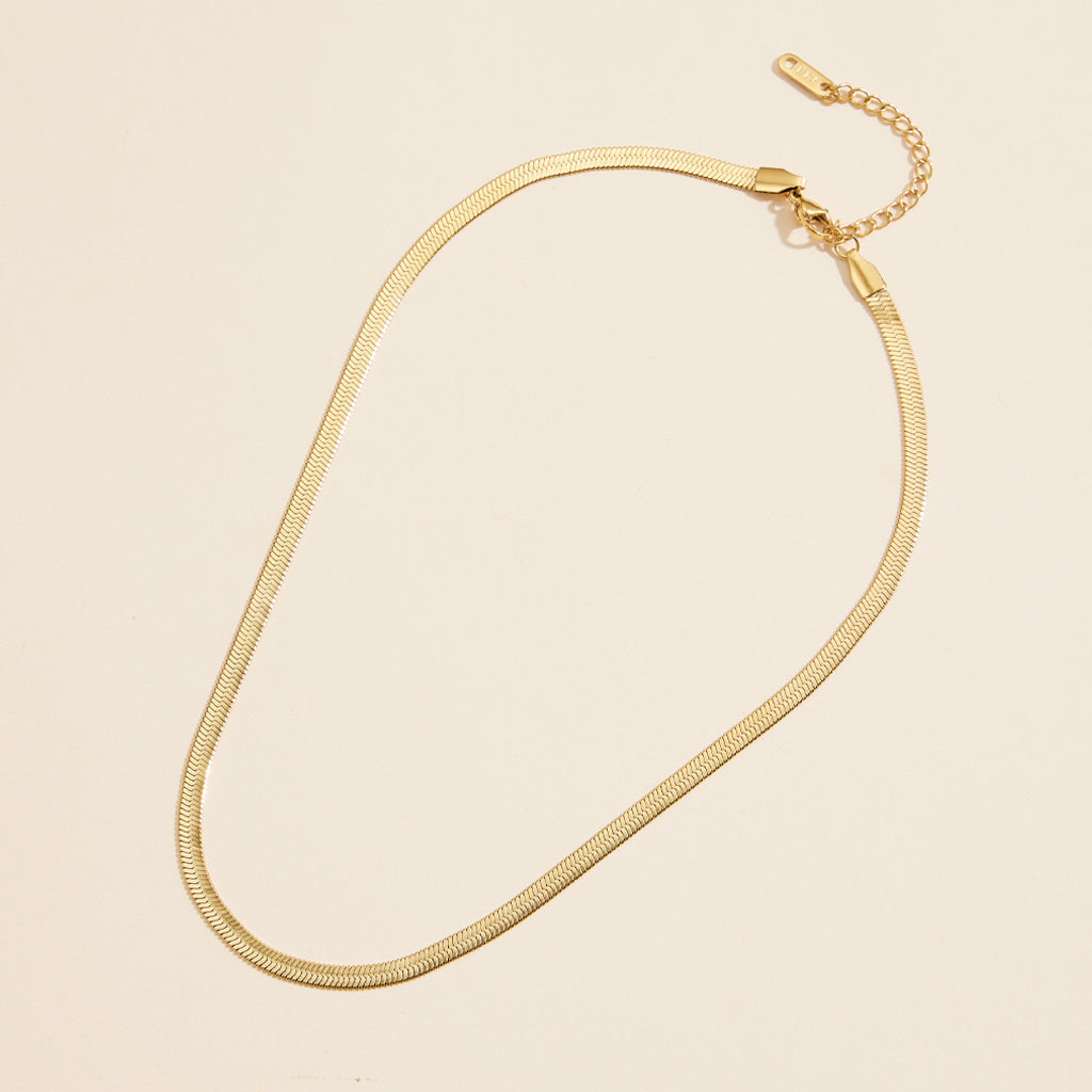 Snake Chain Gold Dip Stainless Steel Necklace