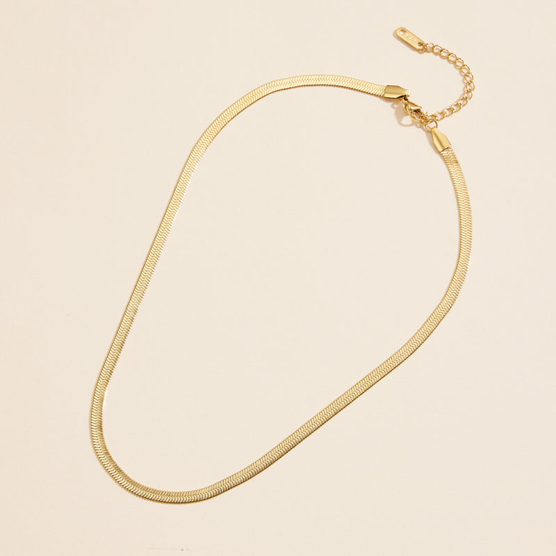 Snake Chain Gold Dip Stainless Steel Necklace