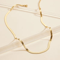 Snake Chain Gold Dip Stainless Steel Necklace