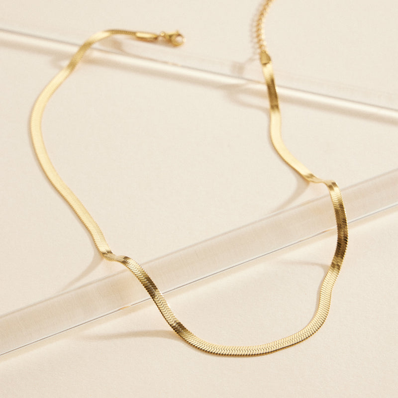 Snake Chain Gold Dip Stainless Steel Necklace