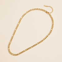 Chain Linked Gold Dip Stainless Steel Necklace