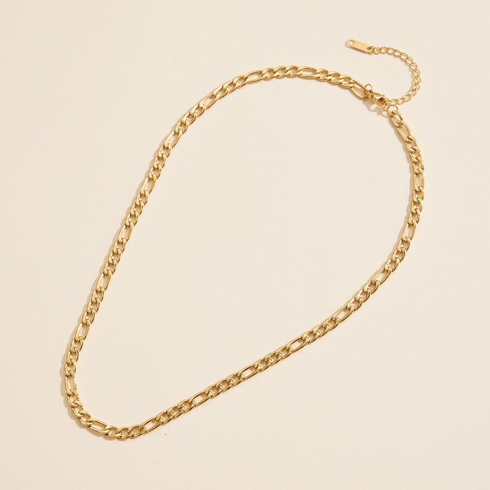 Chain Linked Gold Dip Stainless Steel Necklace