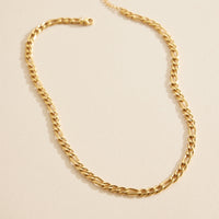 Chain Linked Gold Dip Stainless Steel Necklace