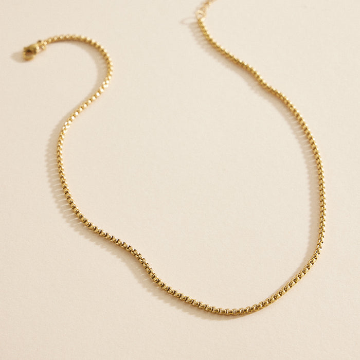 Venetian Link 18K Gold Dip Stainless Steel Necklace