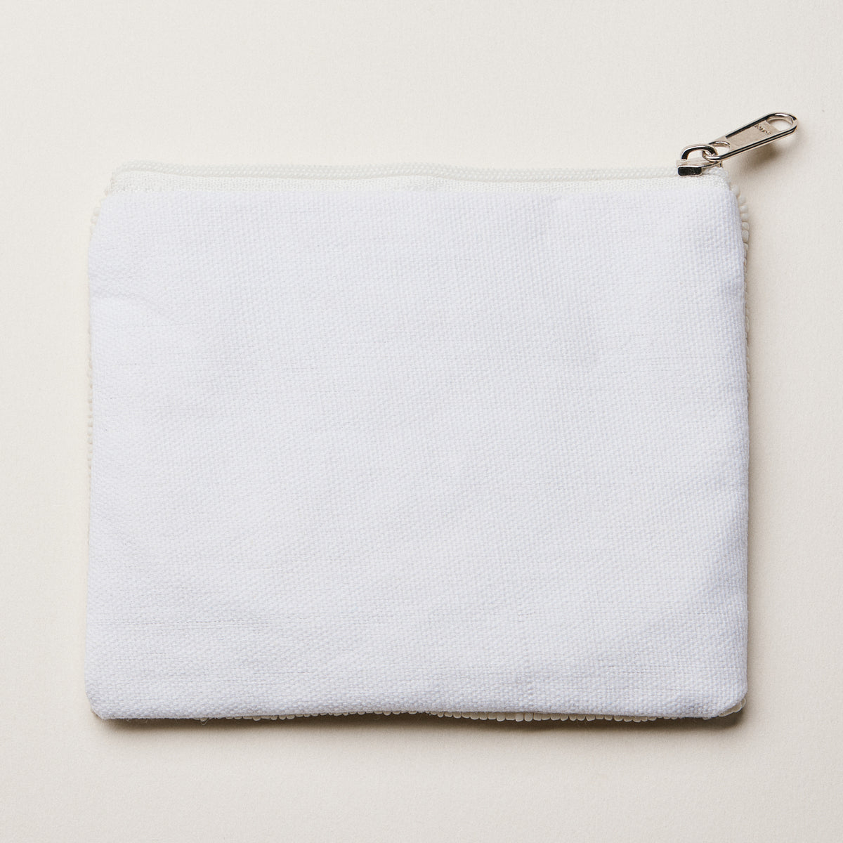 Beaded Sequin Anchor Coin Pouch — White Blue