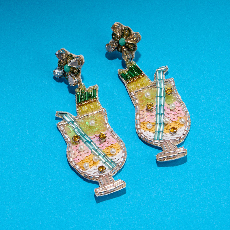 Poko Grange Glass Earrings – Beaded Statement Jewelry