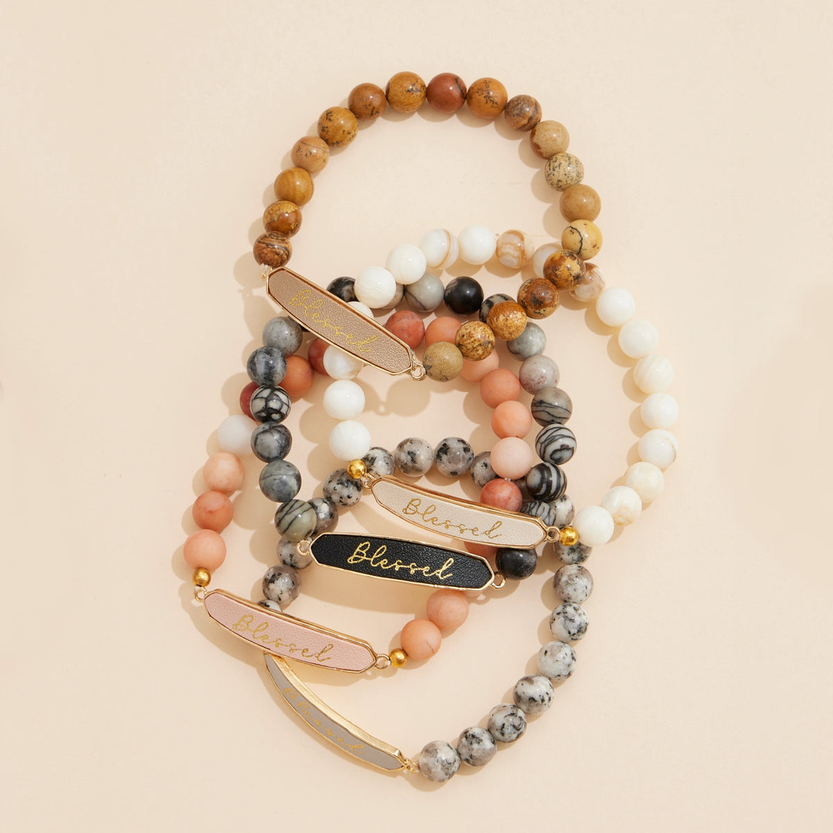Blessed Natural Stones Beaded Bracelet