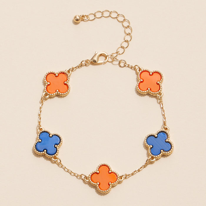 Bold Enamel Petal Charm Bracelet – Game Day Drop