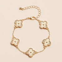Colorful Shell Charm Bracelet with Gold Detailing