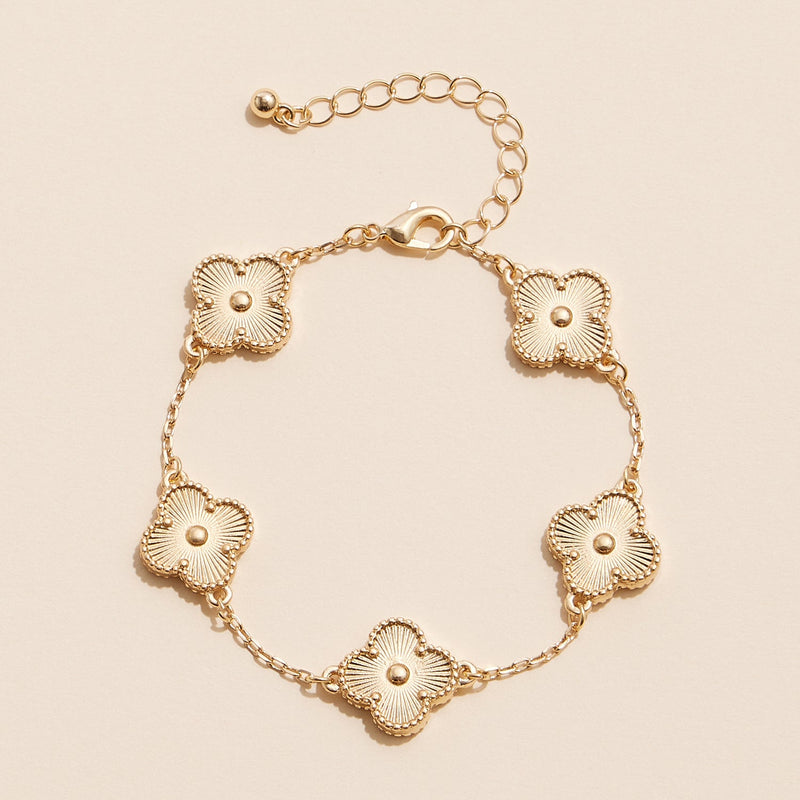 Colorful Shell Charm Bracelet with Gold Detailing