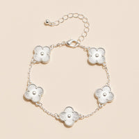 Colorful Shell Charm Bracelet with Gold Detailing