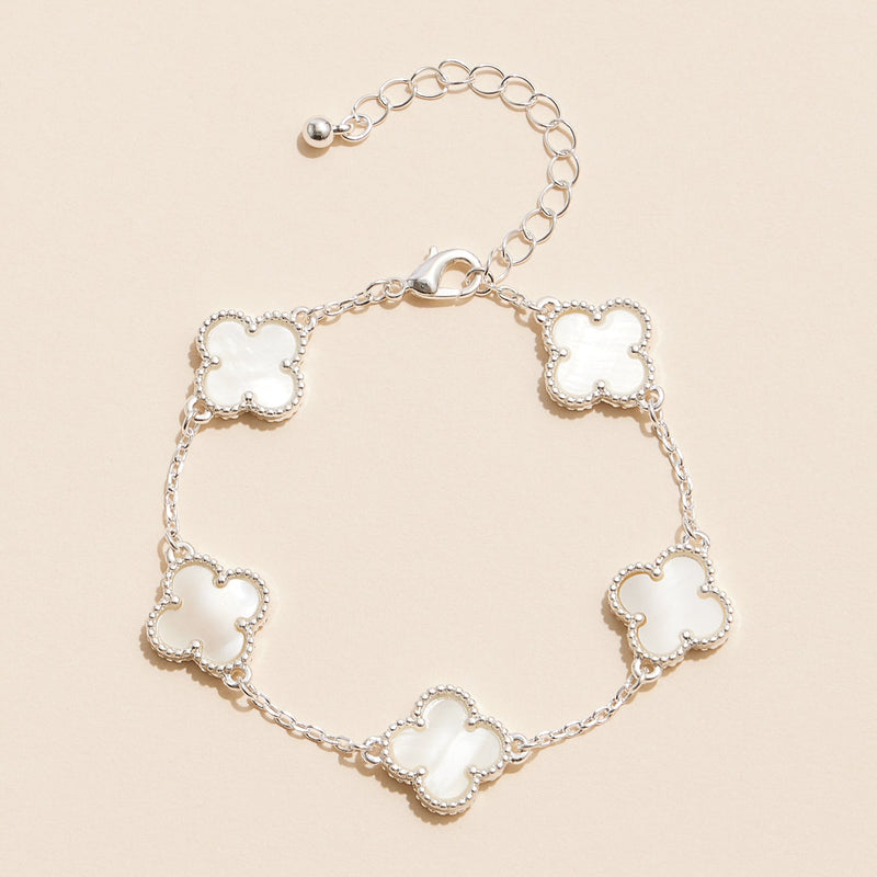 Colorful Shell Charm Bracelet with Gold Detailing