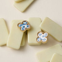 Clover Shape Shell Stud Earrings