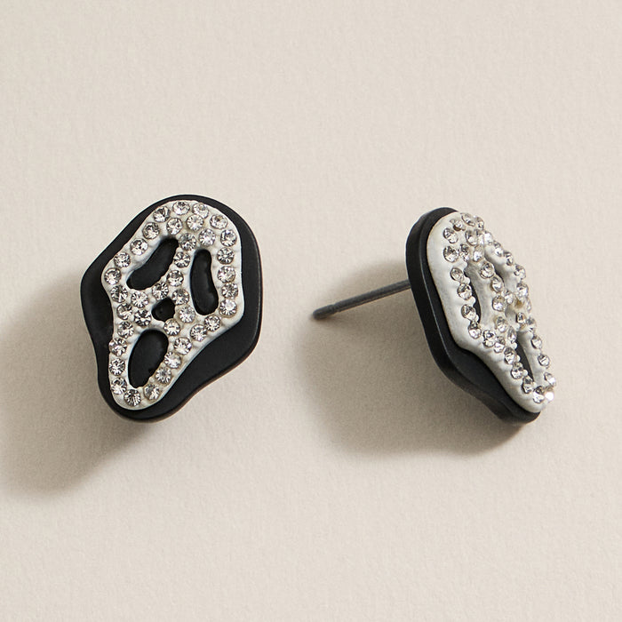 Halloween Screaming Face Stud Earrings