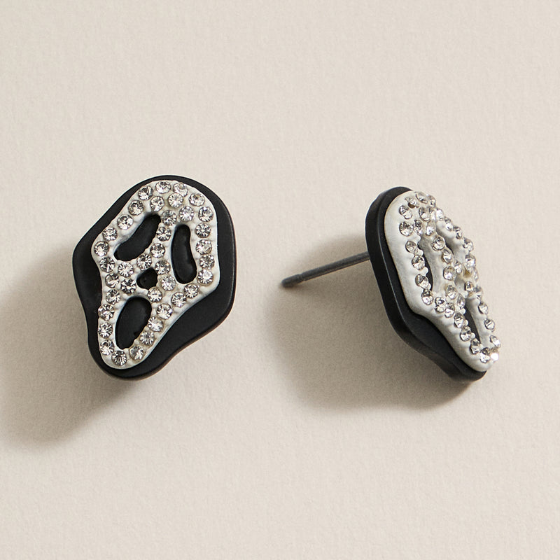 Halloween Screaming Face Stud Earrings