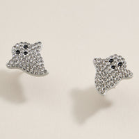 Halloween Ghost Rhinestones Stud Earrings