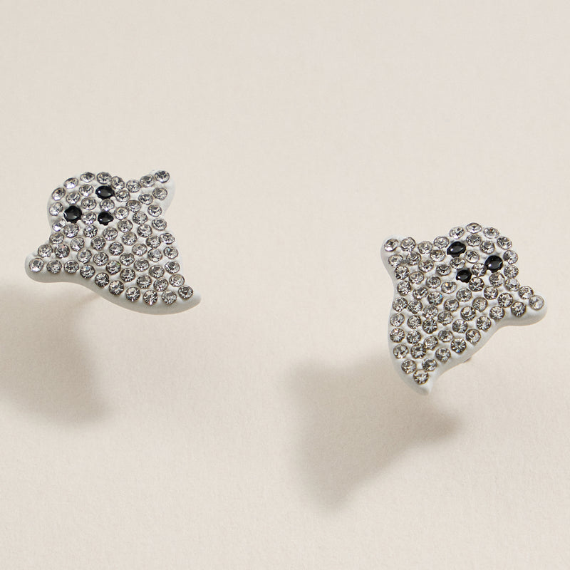 Halloween Ghost Rhinestones Stud Earrings