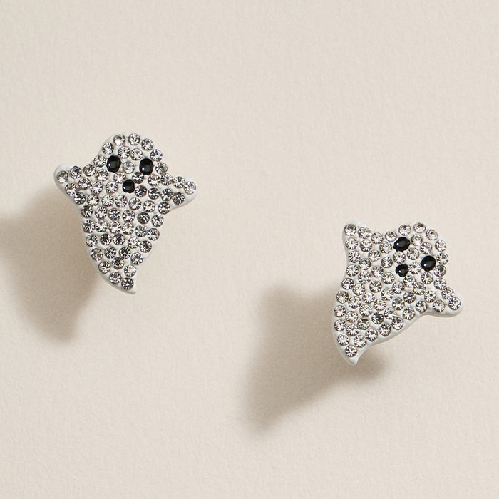 Halloween Ghost Rhinestones Stud Earrings