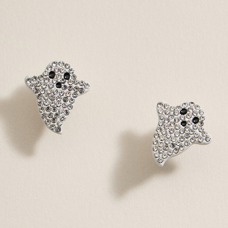 Halloween Ghost Rhinestones Stud Earrings