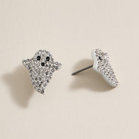 Halloween Ghost Rhinestones Stud Earrings