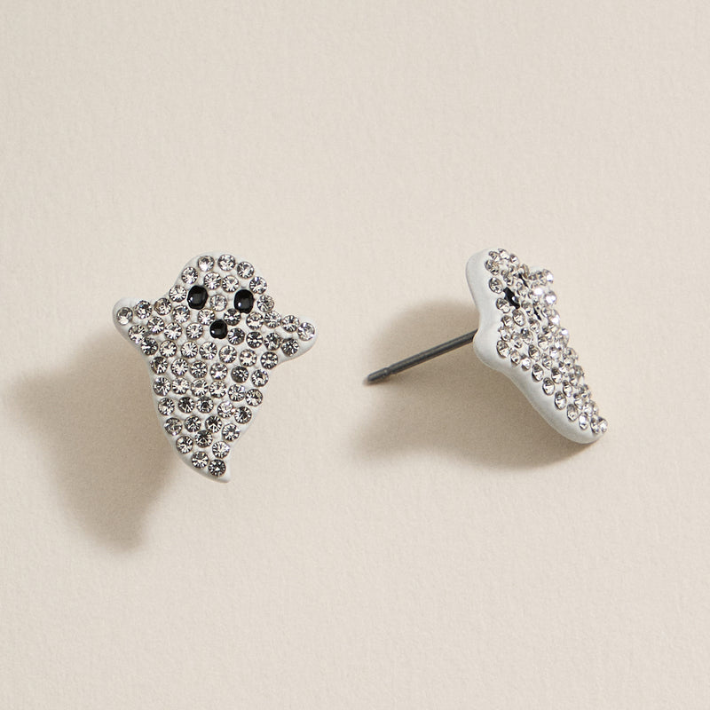 Halloween Ghost Rhinestones Stud Earrings