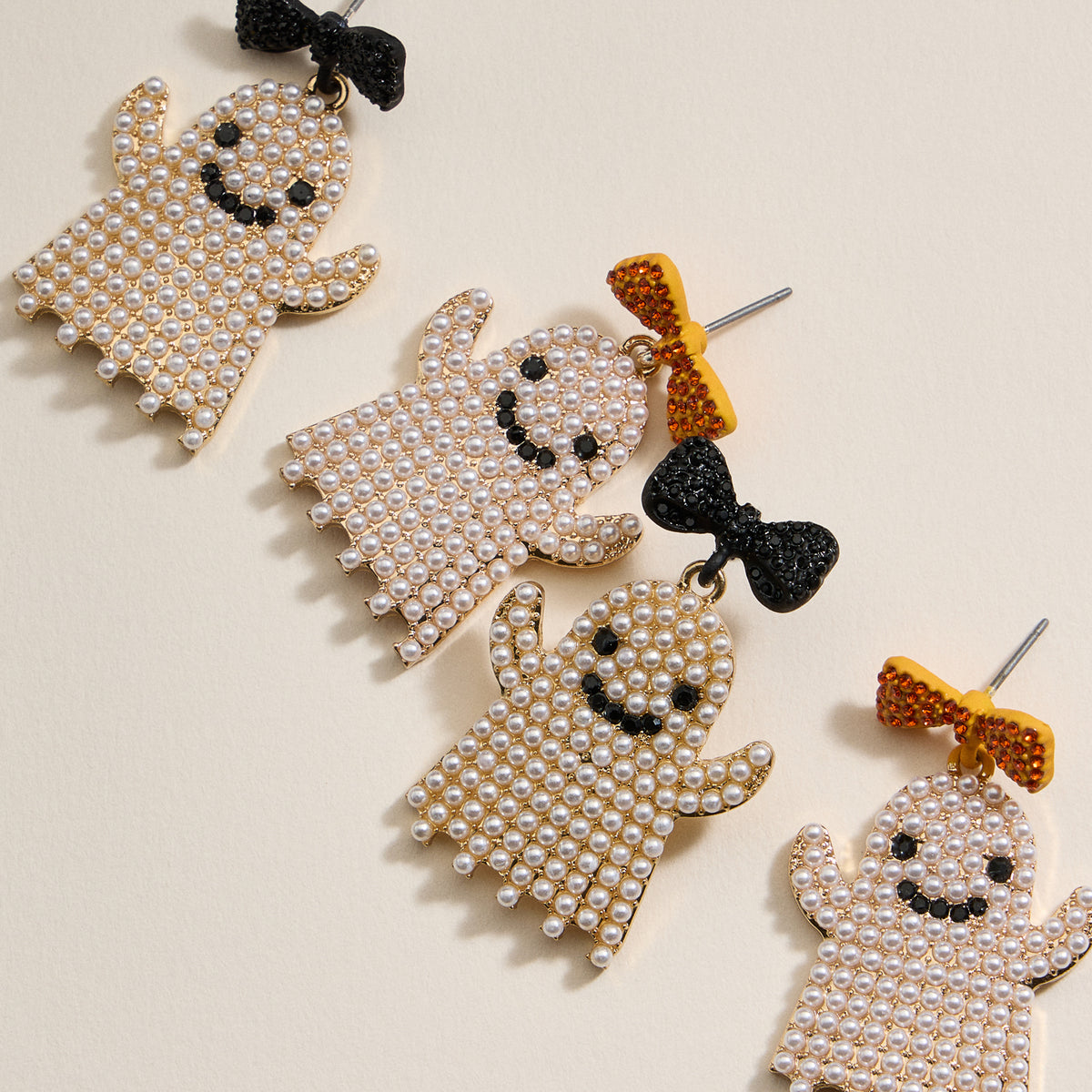 Halloween White Ghost Dangling Earrings