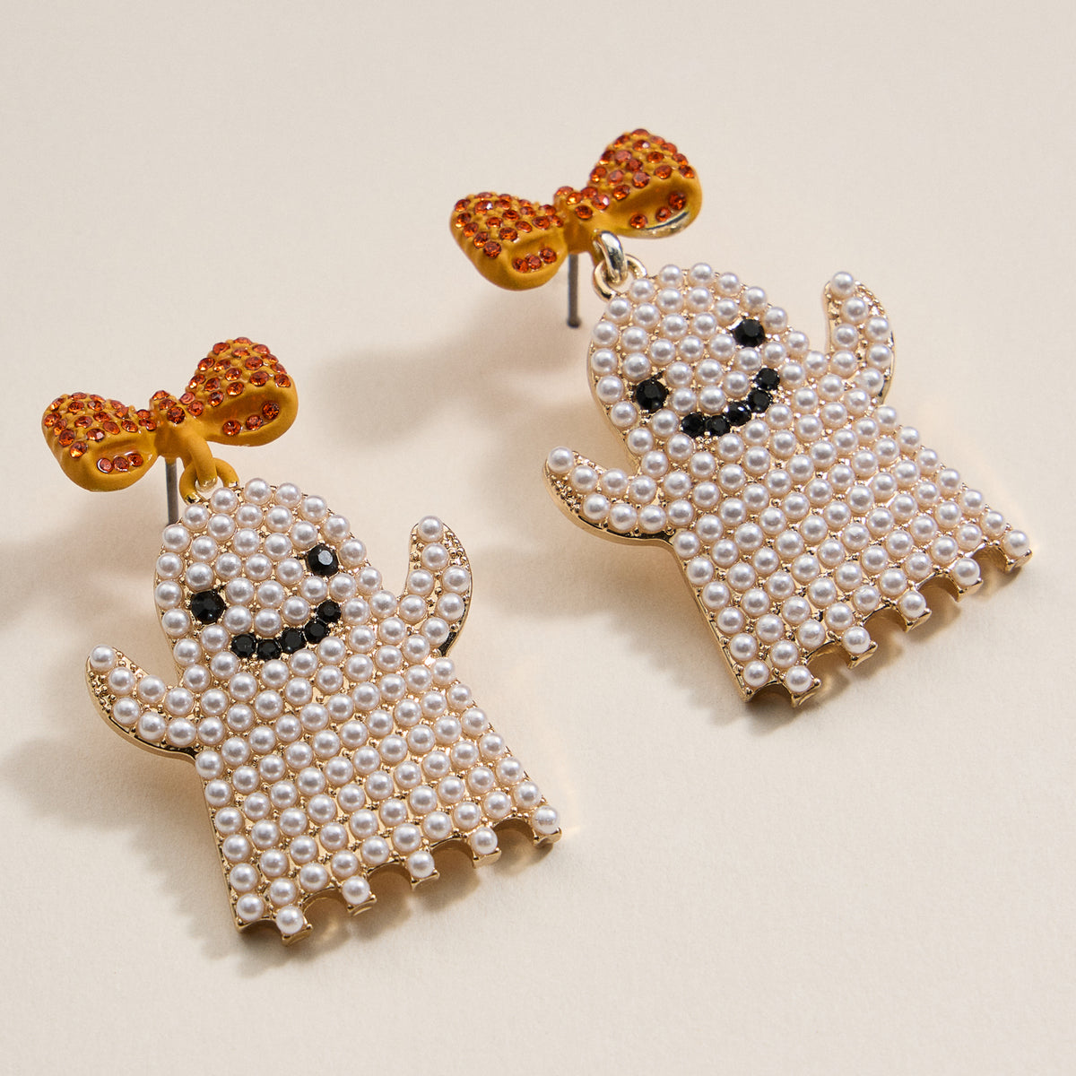 Halloween White Ghost Dangling Earrings