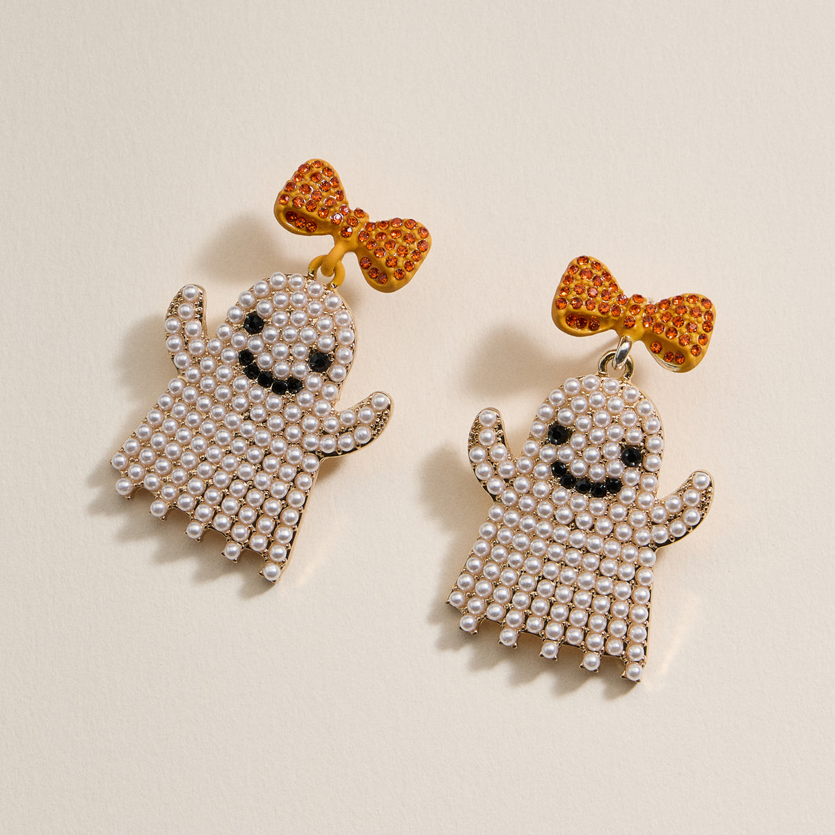 Halloween White Ghost Dangling Earrings