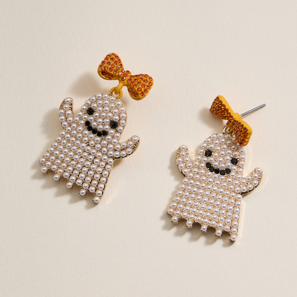 Halloween White Ghost Dangling Earrings