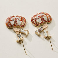 Western Witch Boots Pumpkin Halloween Earrings