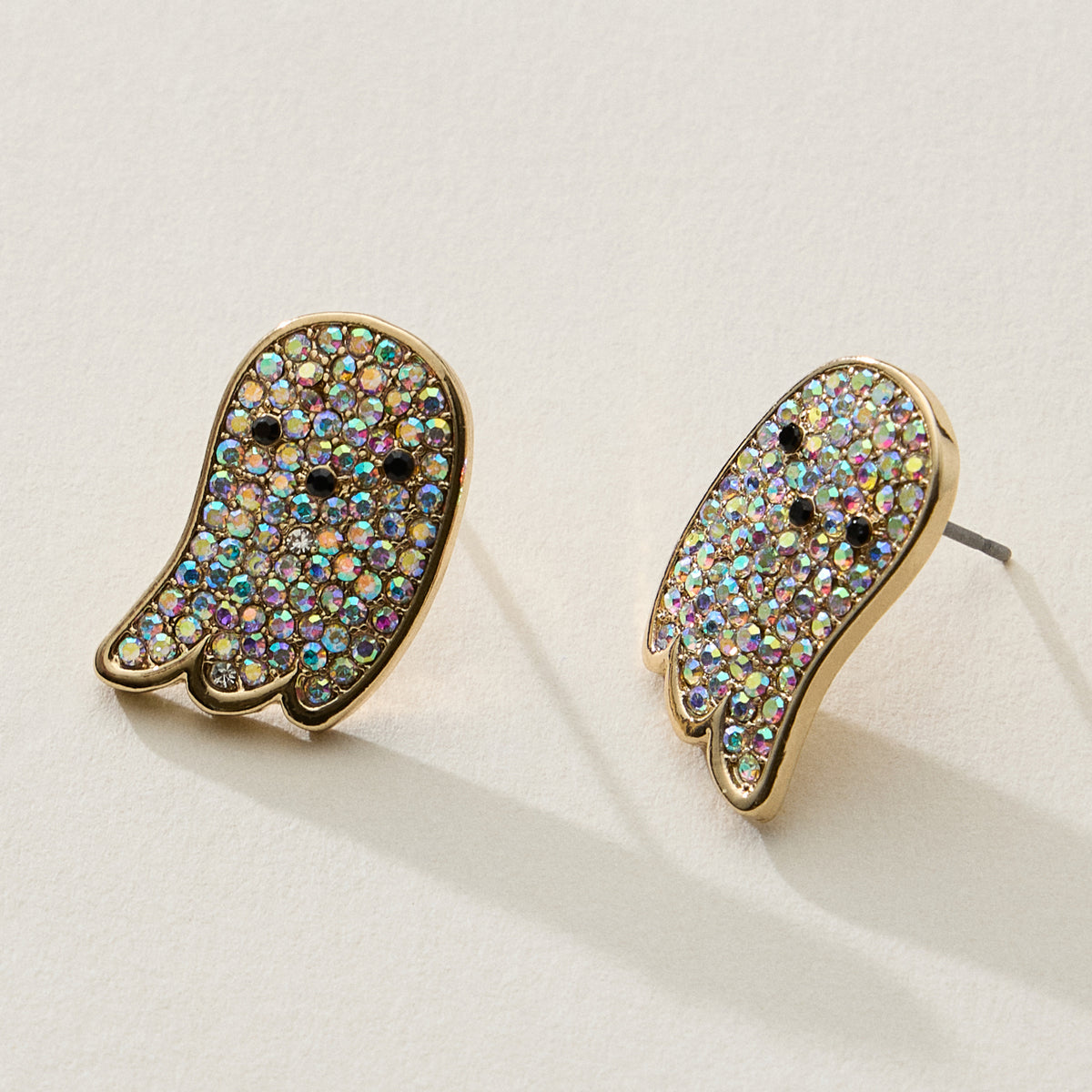 Rhinestone Ghost Halloween Stud Earrings