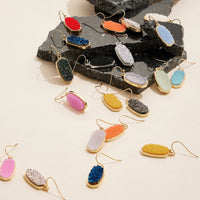 Druzy Stone Dangling Earrings