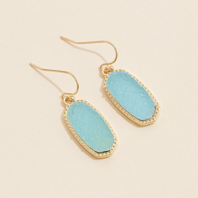 Druzy Stone Dangling Earrings