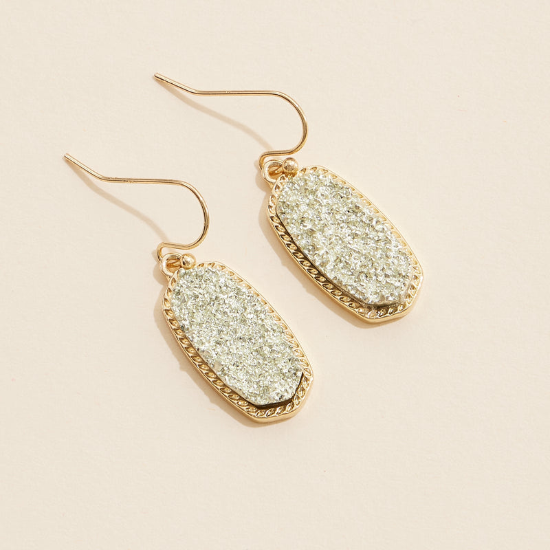 Druzy Stone Dangling Earrings