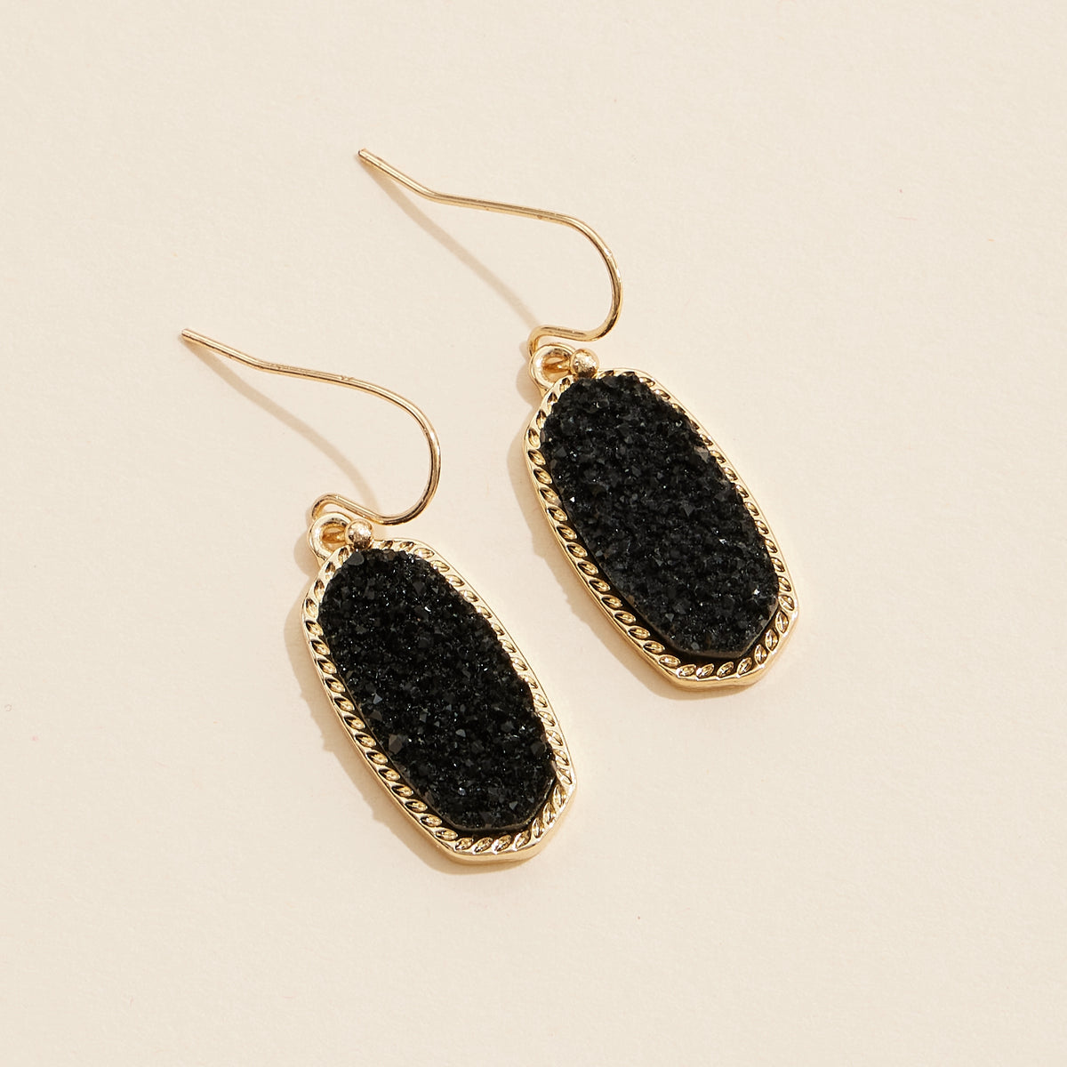 Druzy Stone Dangling Earrings