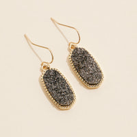 Druzy Stone Dangling Earrings