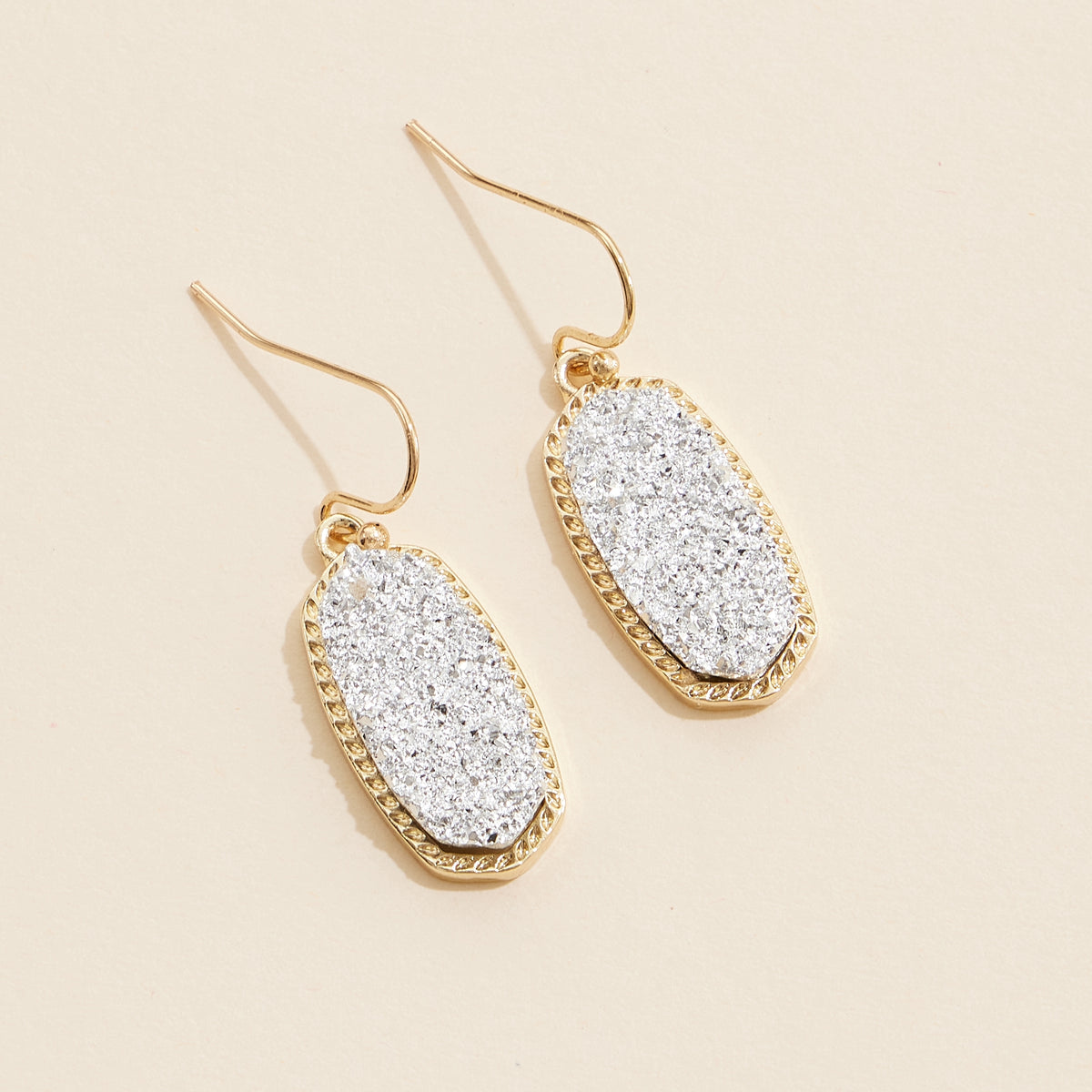 Druzy Stone Dangling Earrings