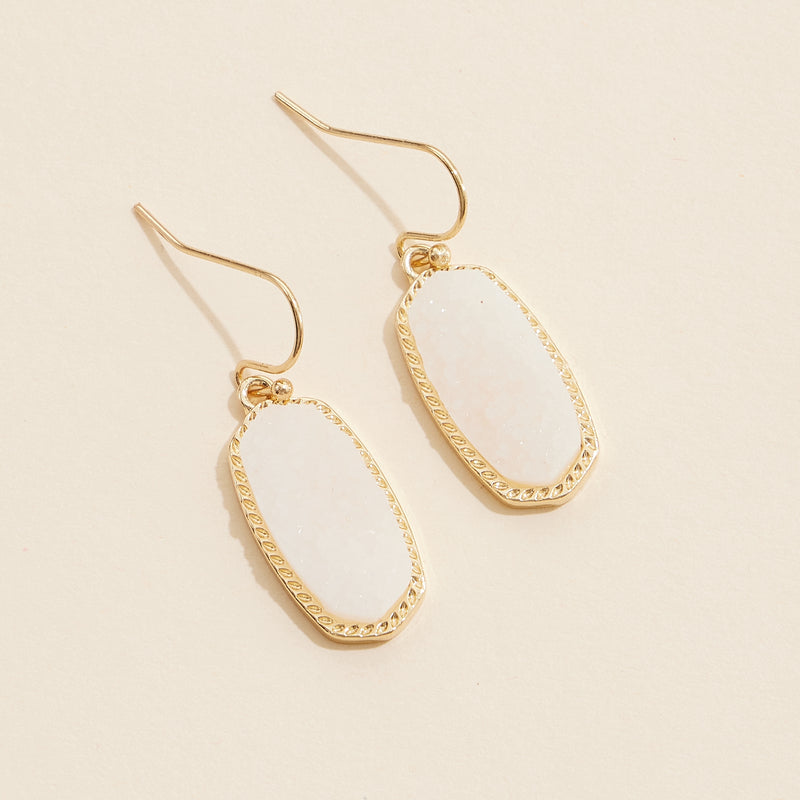 Druzy Stone Dangling Earrings