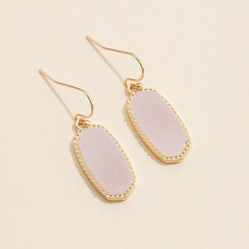 Druzy Stone Dangling Earrings