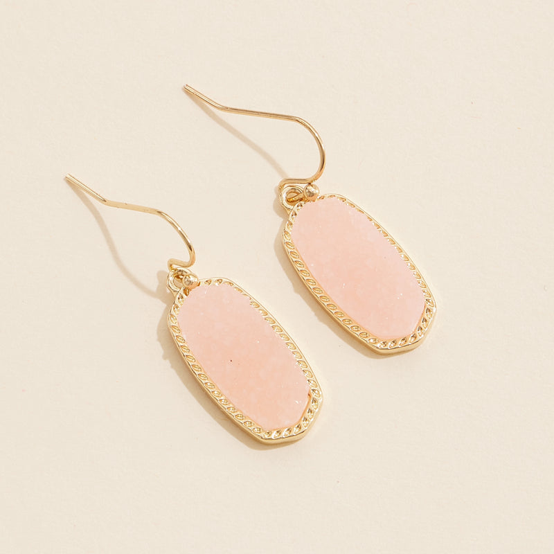 Druzy Stone Dangling Earrings