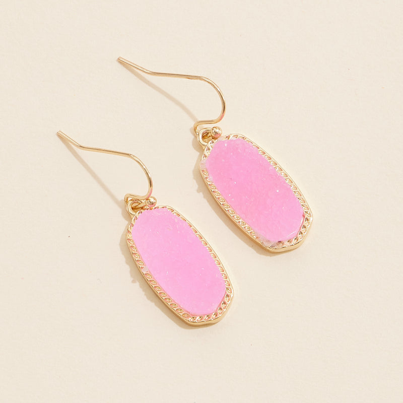 Druzy Stone Dangling Earrings