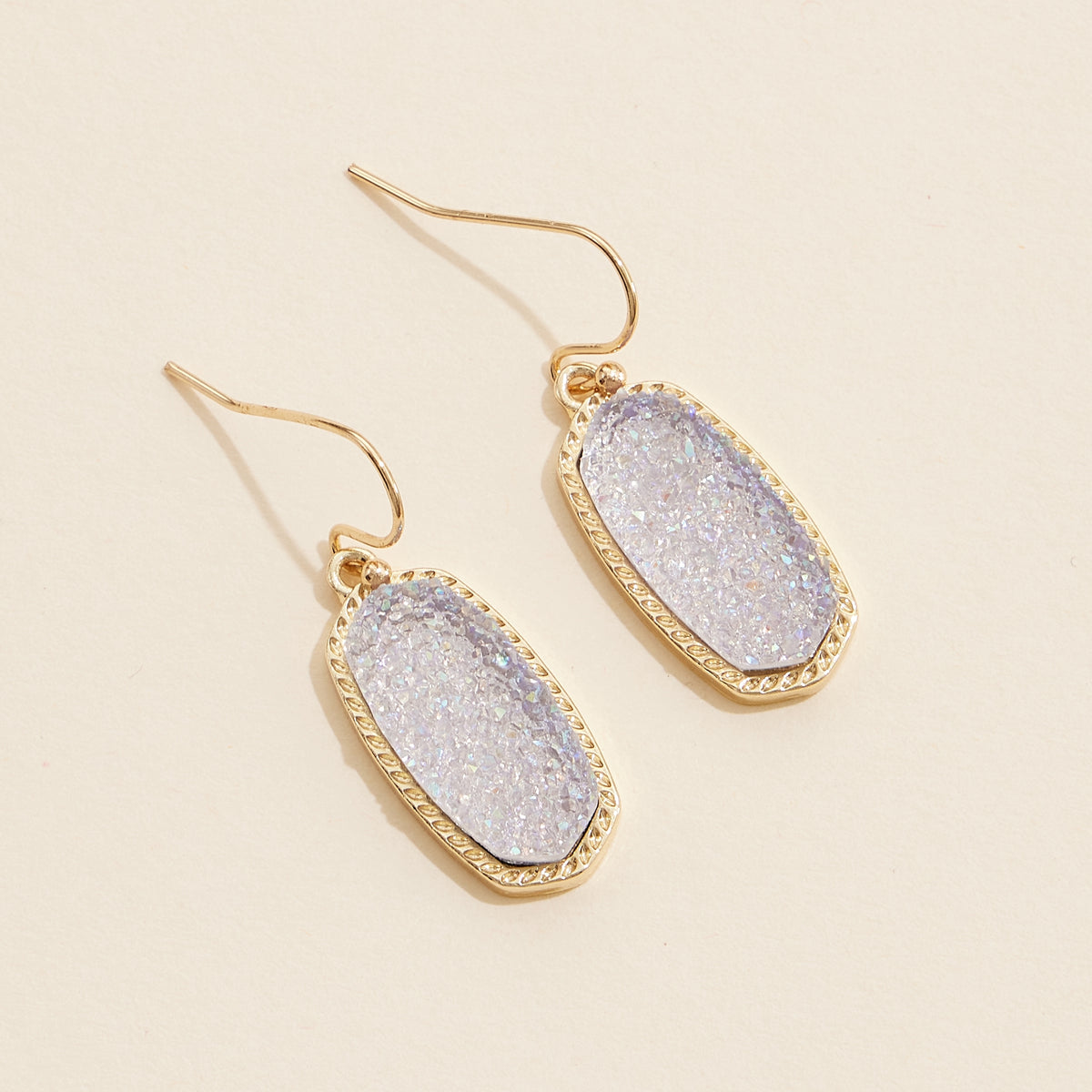Druzy Stone Dangling Earrings