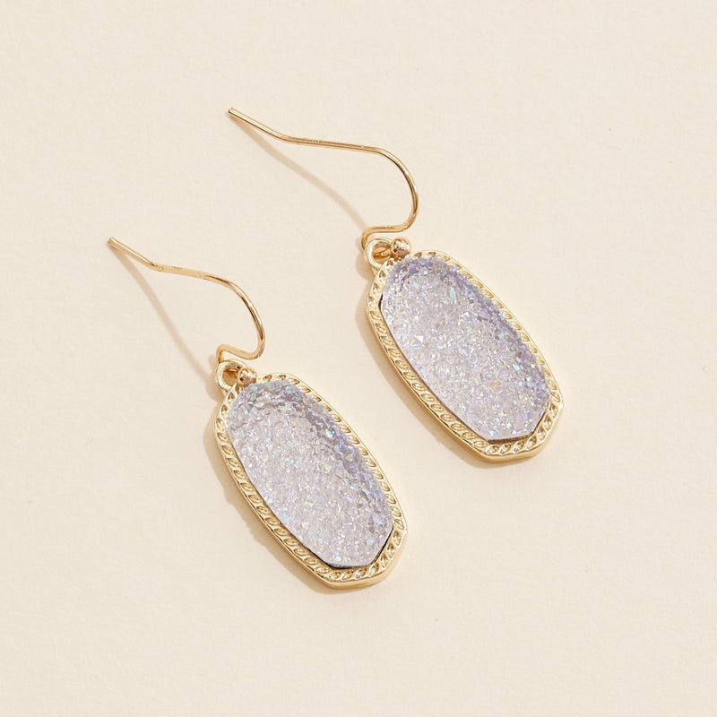 Druzy Stone Dangling Earrings